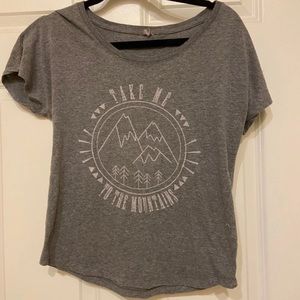 Take me to the mountains grey shirt